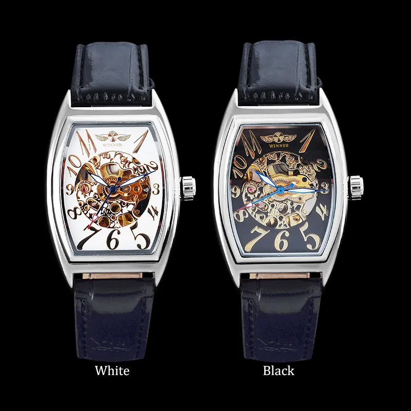 Часы скелетоны Мужские механические с кожаным ремешком|leather band watch|band modelleather