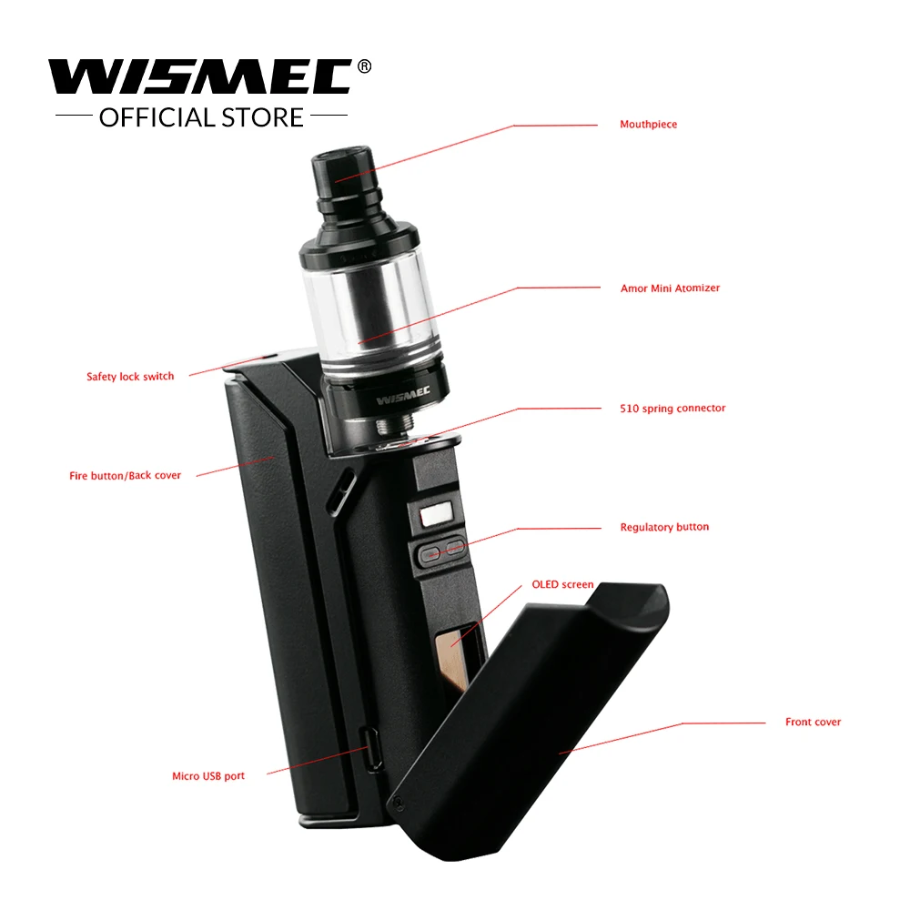 Оригинальный набор Wismec Reuleaux RX75 с баком атомайзера Amor Mini 2 мл Электронная сигарета