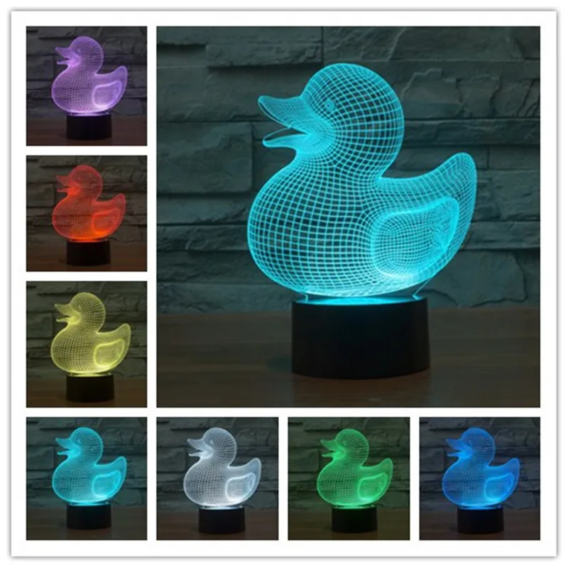 Новинка ПВХ 3d лампа пластиковый ночник для детской спальни светильник с