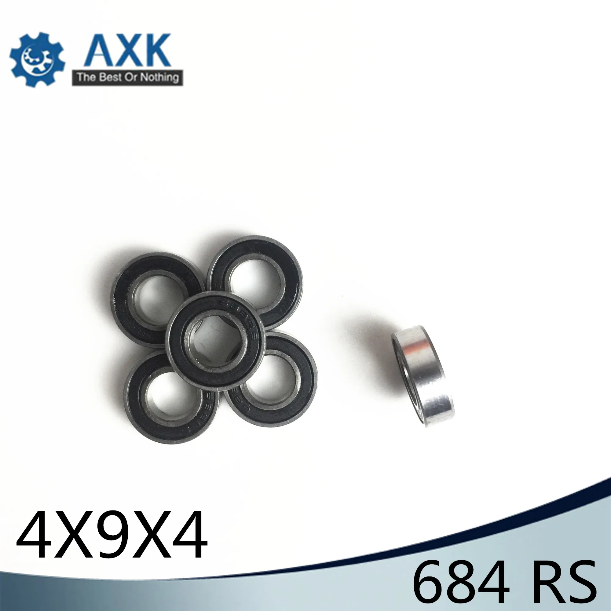684-2RS Bearing 4*9*4mm ( 10 PCS ) ABEC-1 Miniature 𧚄RS Ball Bearings L-940DD | Shafts