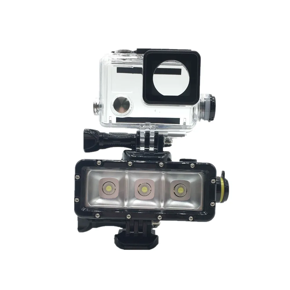 Suptig 130ft набор для дайвинга для Аксессуары для Gopro водонепроницаемые Корпус чехол+ Водонепроницаемый светодиодный свет для Gopro Hero3+ 3 знака после 4 Дайвинг Chargeing