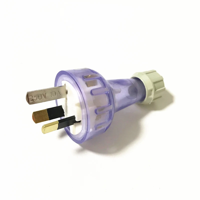 

5 шт. многоразовый Австралийский шнур питания SAA штепсельная вилка электрическая вилка прозрачная штепсельная вилка «сделай сам» в сборе