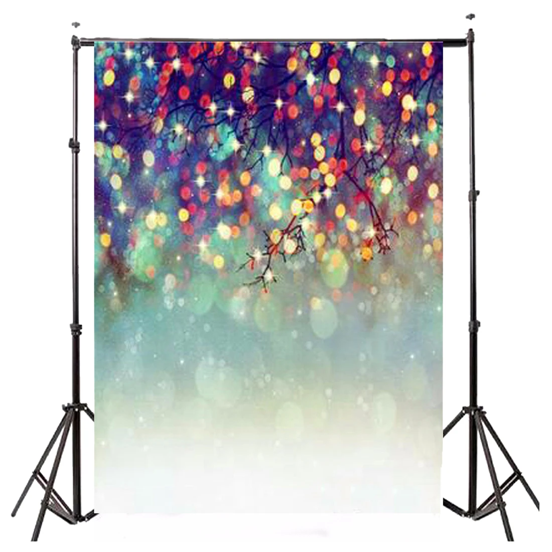 5x7FT Веселые блестки на Рождество фон с деревом для фотостудии виниловый