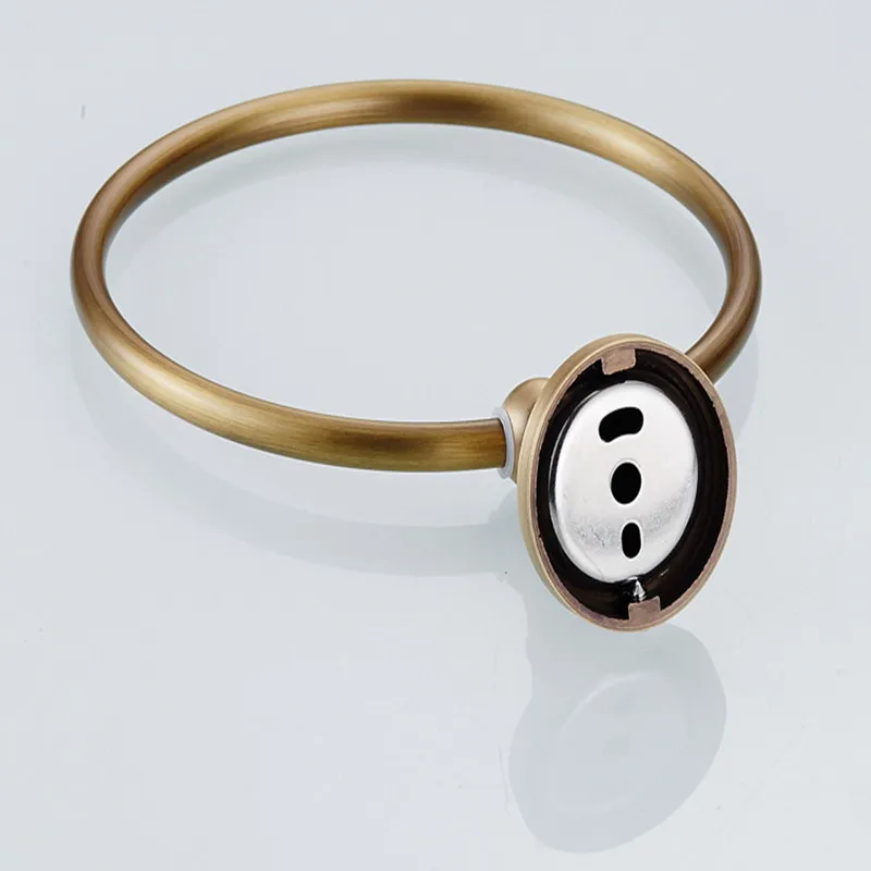 Aothpher Bathroom Bronze Brushed Towel Ring Holder Rack Copper Construction Products Accessories |