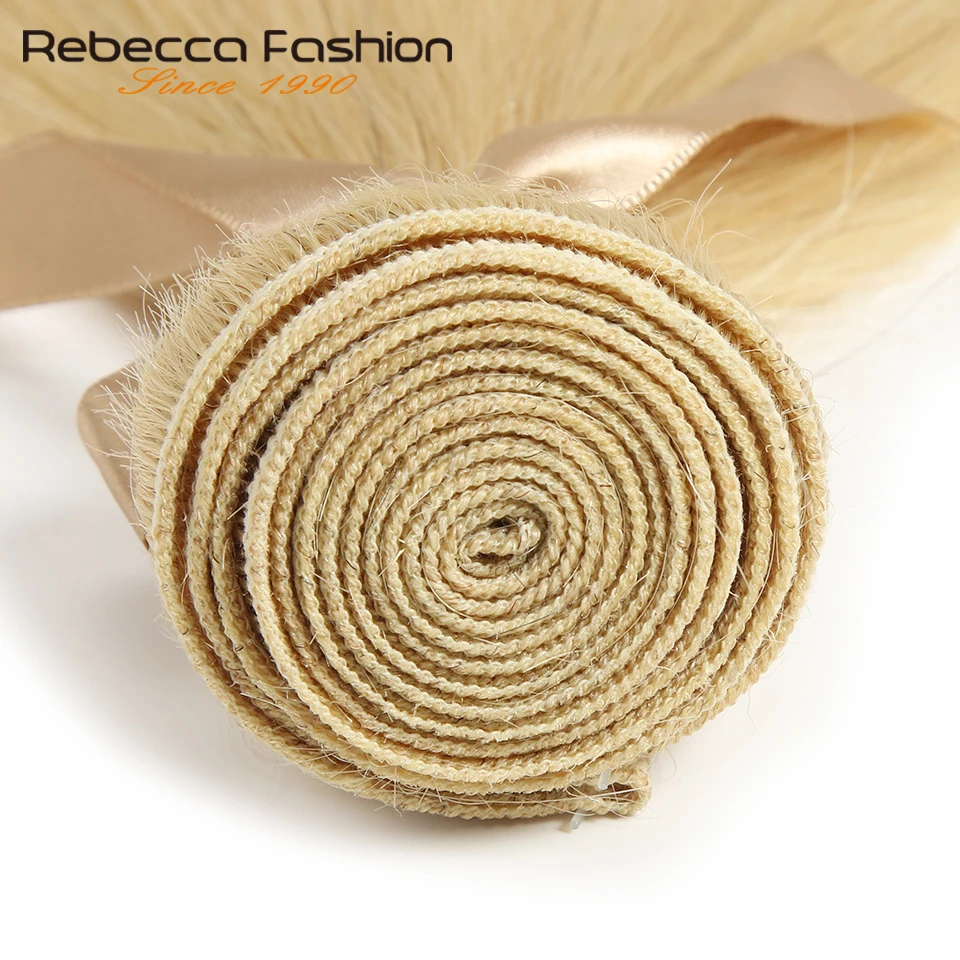 Rebecca 613 медовый блонд пряди малазийские прямые волосы 100% Remy человеческие для