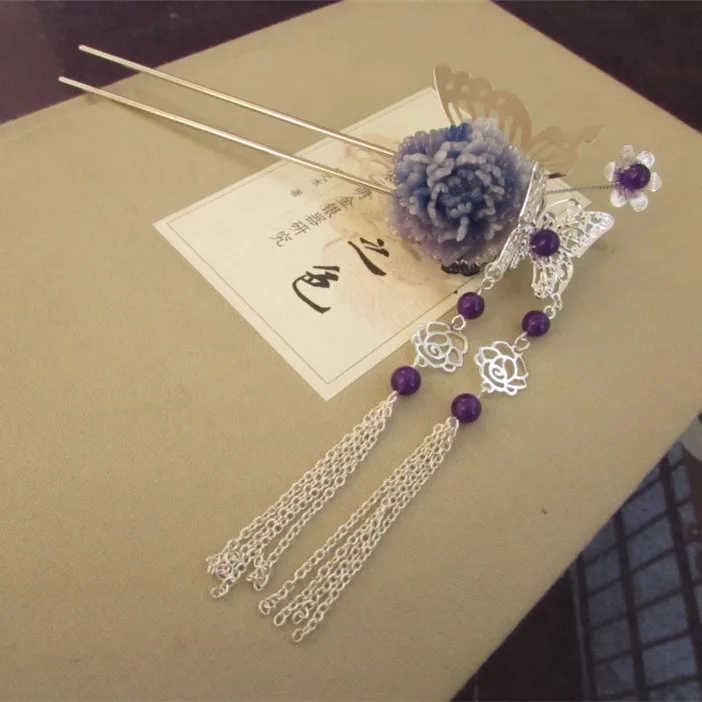

5 colors classic dance head wear vintage hair flower hairpin princess cosplay metal hair accessories princess favors