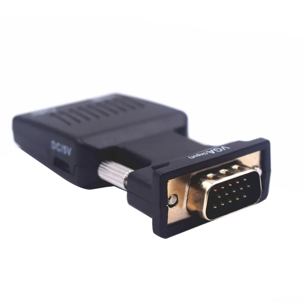 1080P преобразователь из VGA в HDMI адаптер коробка аудио порт Удлинительный кабель