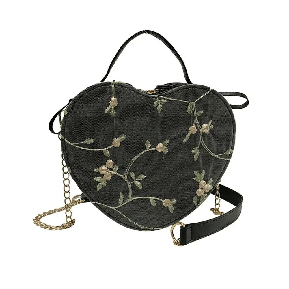 Новая женская кожаная сумка в форме сердца вечерняя сумка-мессенджер на плечо