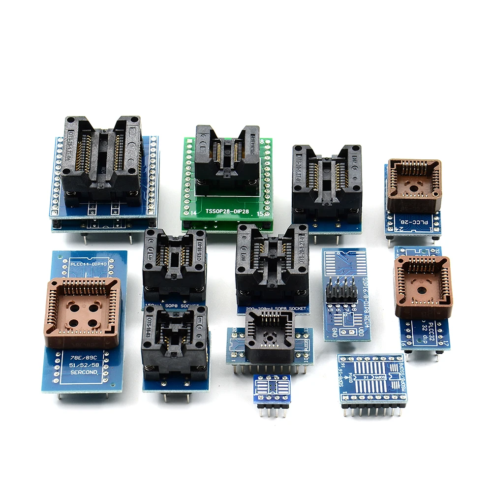 New Arrival 13PCS Universal Adapter Socket+ IC Extractor for Programmer TL866A TL866CS G540 TNM5000 | Автомобили и мотоциклы