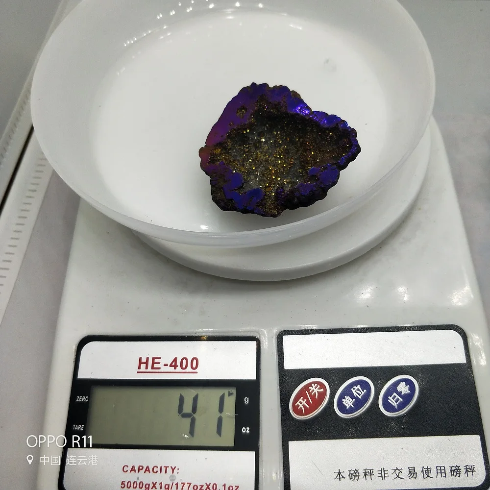 Натуральный кристаллический агат geode гальванизированный кристалл драгоценный