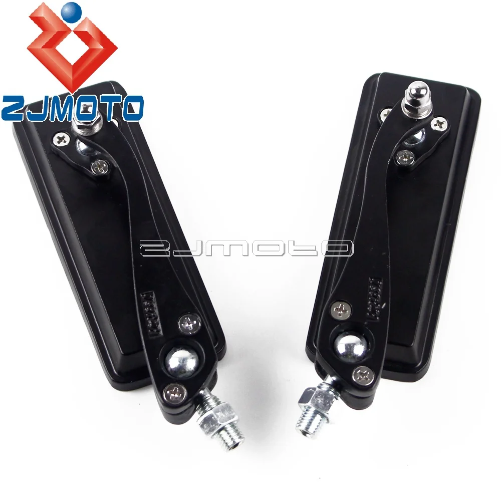 Универсальные прямоугольные зеркала заднего вида с резьбой 10 мм для мотоцикла