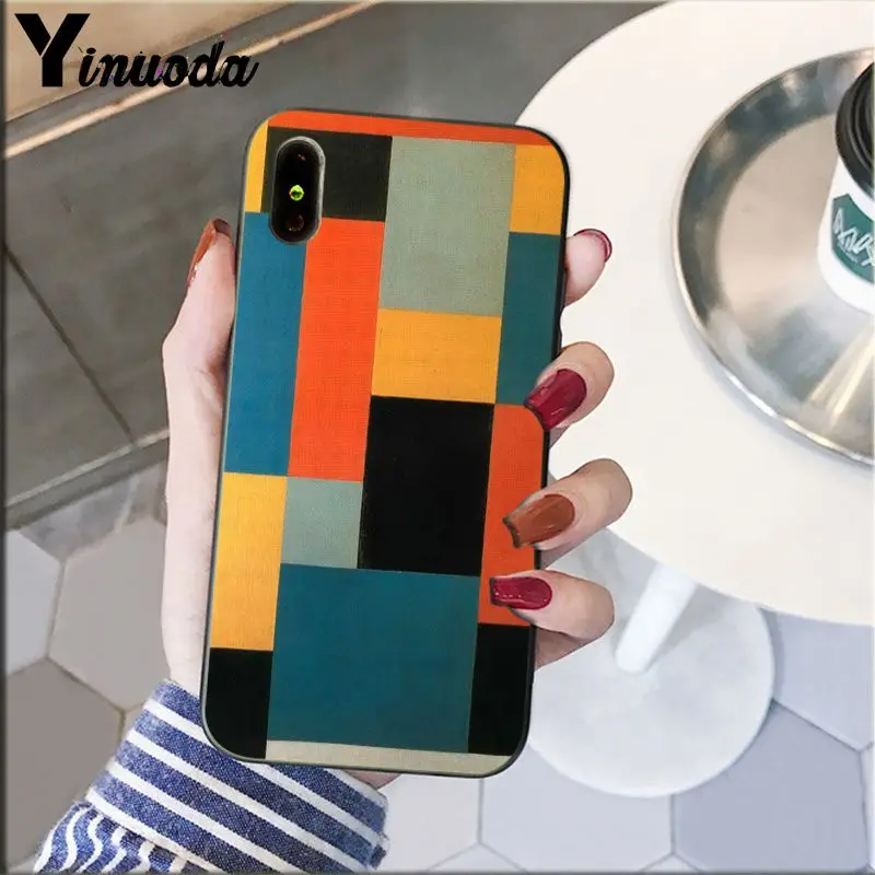 Yinuoda Питер mondrian является абстрактным Черная мягкая крышка чехол для телефона Apple
