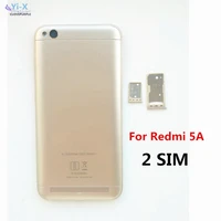 new housing for xiaomi redmi 5a 5 a back cover case battery rear door 2 sim holder overseas version sim card holder tray parts