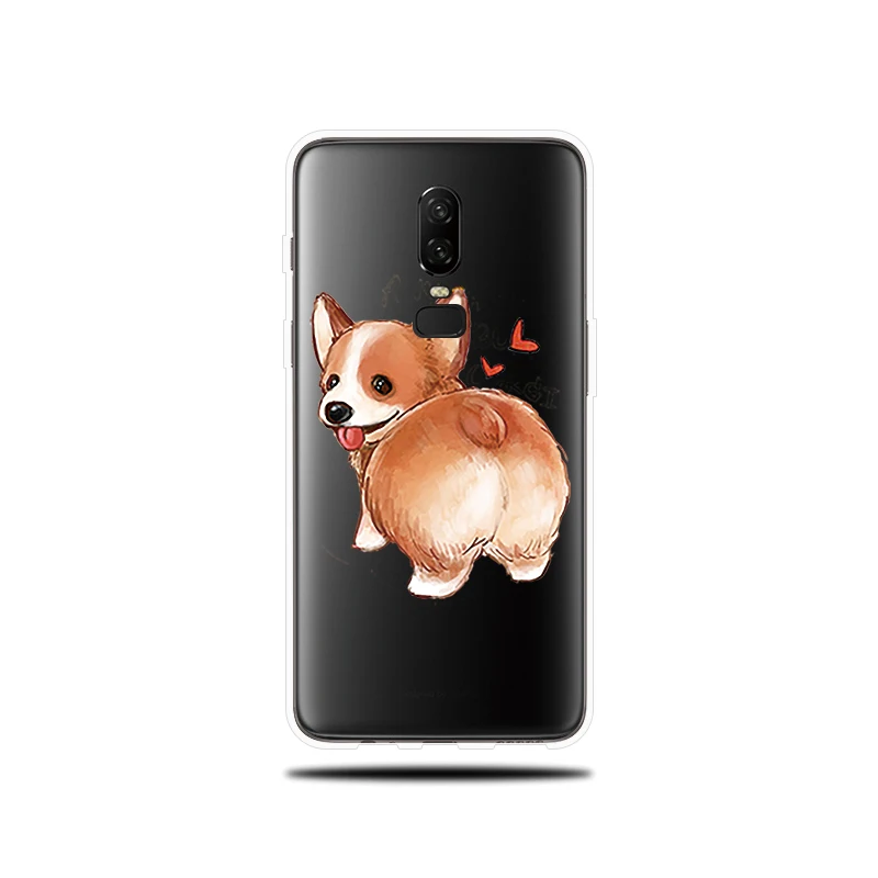 Милые собака и кошка с рисунком силиконовый чехол для телефона OnePlus 5 5T 6 T мягкий
