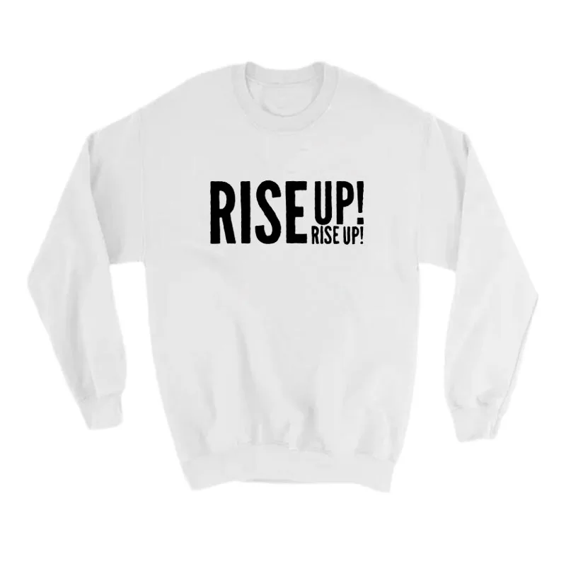 Толстовка с надписью Hamilton Musical Rise Up, уличная мода, женские топы, осенне-зимние флисовые толстовки с круглым вырезом