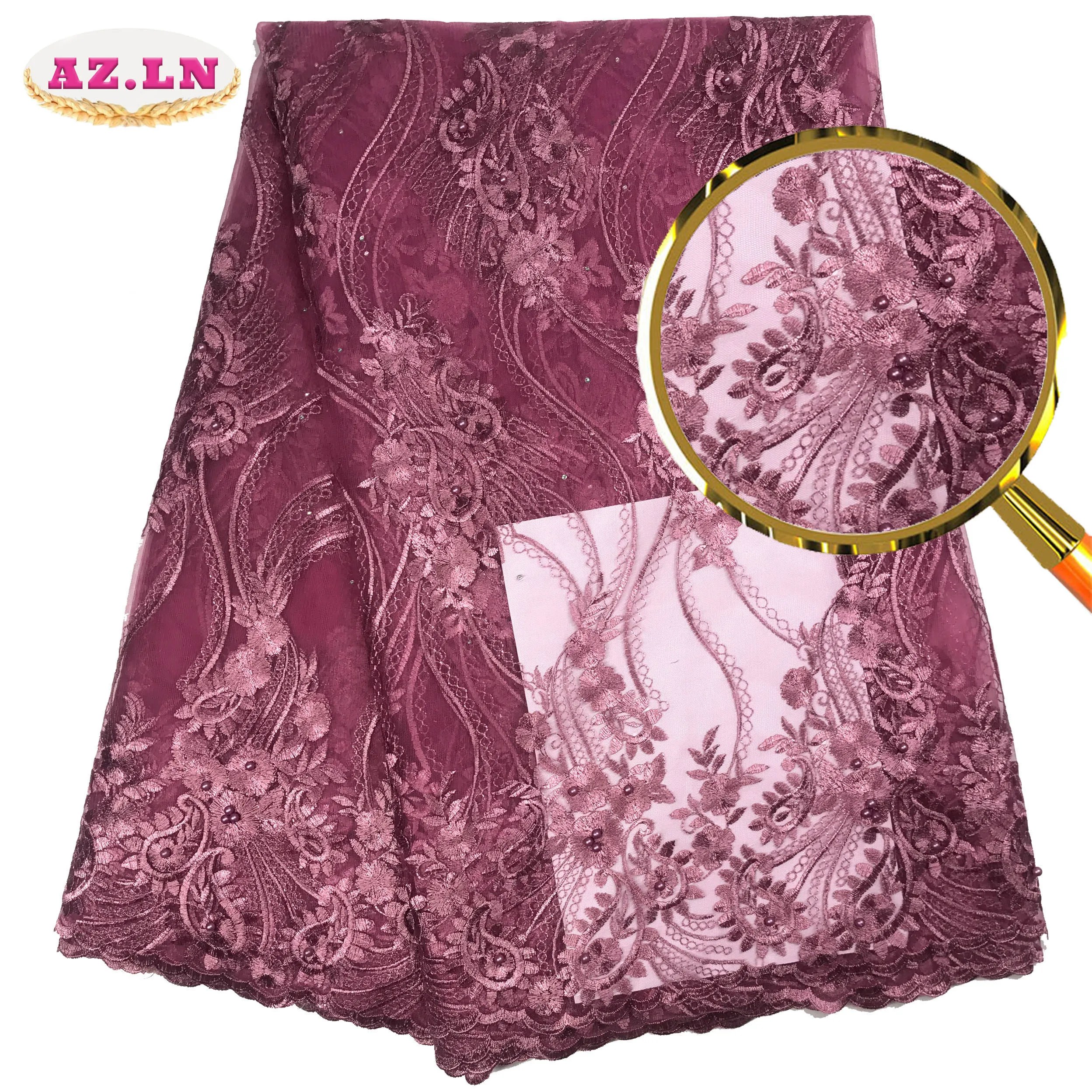 Африканская кружевная ткань вышитая французская Высококачественная Тюлевая для