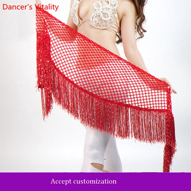 Новый Выполненный на заказ Хип Шарф Танец Живота Пояса Треугольники Юбка Блестки