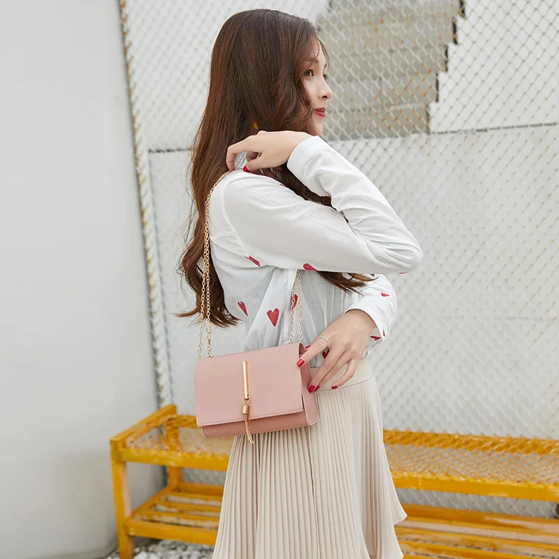 Новинка 2019 брендовая модная женская сумка на плечо с цепочкой маленькие сумочки