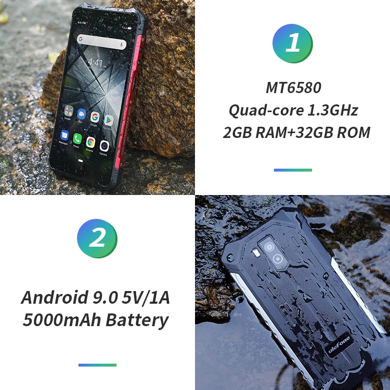 Ulefone Power X3 5 &quot ВЫСОКАЯ ЧЁТКОСТЬ IP68 Водонепроницаемый смартфон 2 Гб оперативной