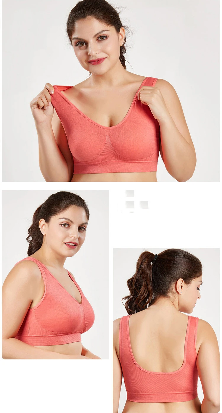 Jerrinut 3 шт. сексуальные бюстгальтеры для женщин отжимать Bralette плюс размер бюстгальтер спортивный сон активный бесшовный бюстгальтер хлопок удобный 5XL 6XL BH