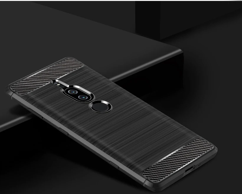 Углеродное волокно чехол для sony Xperia XA1 ультра XZ1 XA2 XA3 XZ2 компактный XZ3 XZ4 L1 L2 L3 XA4 XZ5 2 20 10 Plus чехол силиконовый чехол