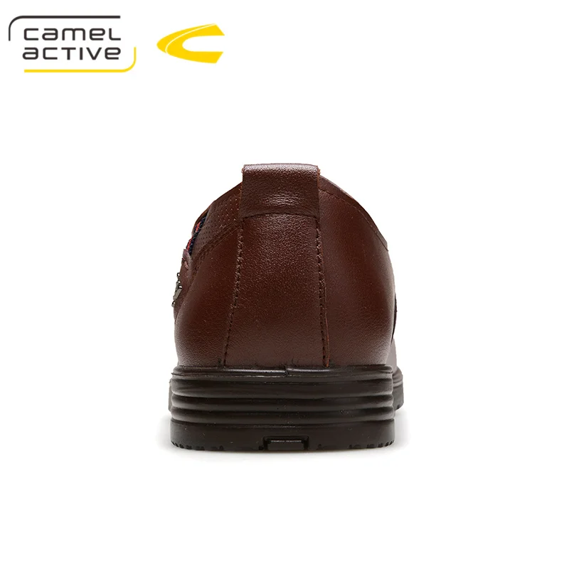 Мужские туфли-оксфорды без шнуровки Camel Active коричневые классические туфли из