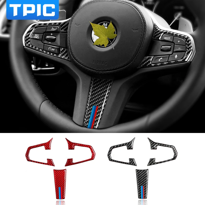 TPIC отделка салона автомобиля Руля из углеродного волокна Стайлинг для BMW G01 G02 G30 X3
