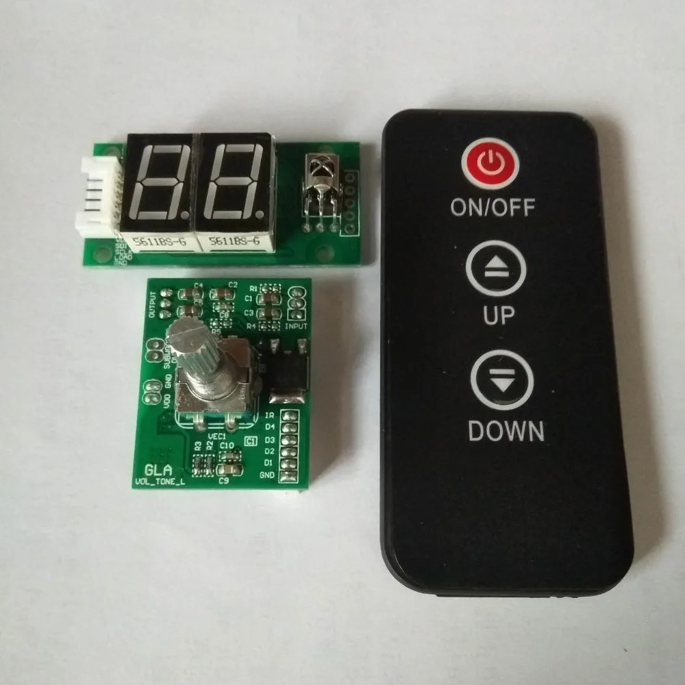 

Double 100K/50K remote volume digital potentiometer Volume control / tone / LED display FOR Power amplifier audio sound new