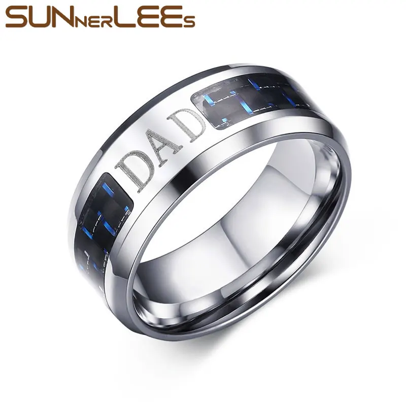 SUNNERLEES титановые кольца из нержавеющей стали черного и серебристого цвета