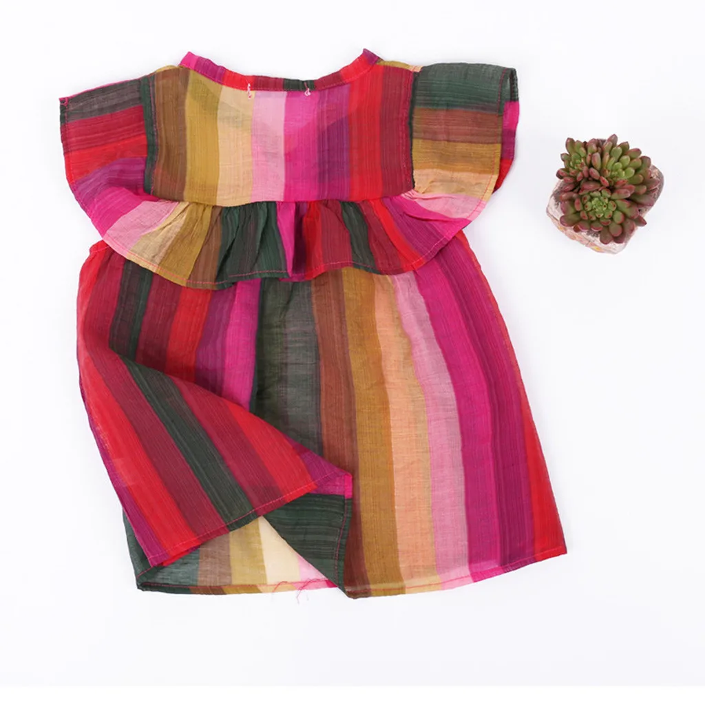 Летняя детская одежда для малышей Одежда маленьких девочек комплект одежды