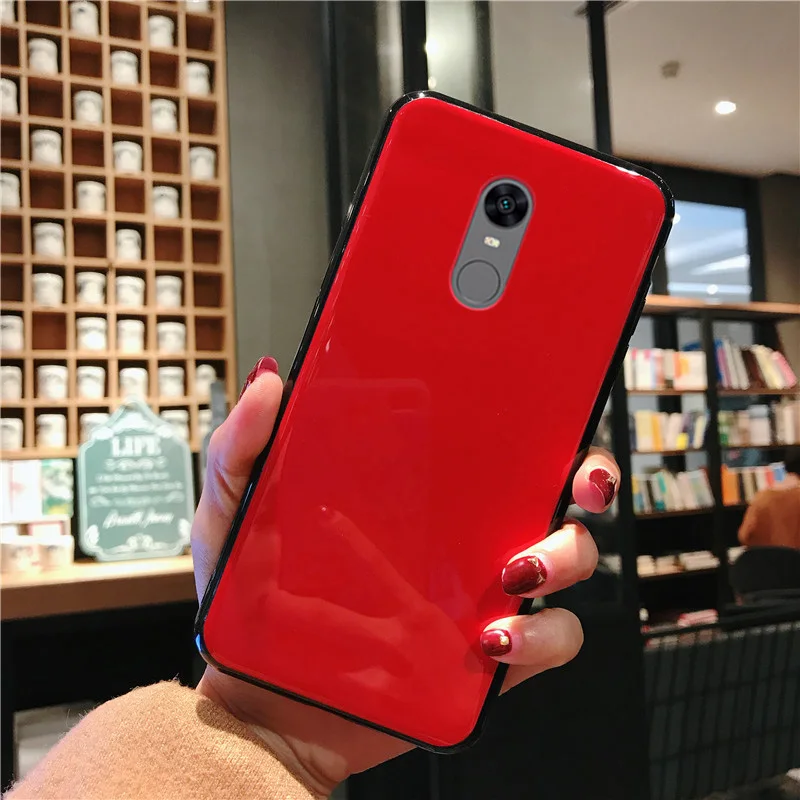 Черный красный светоотражающий глянцевый чехол для телефона Xiaomi Redmi note 5 Pro 6 Чехол