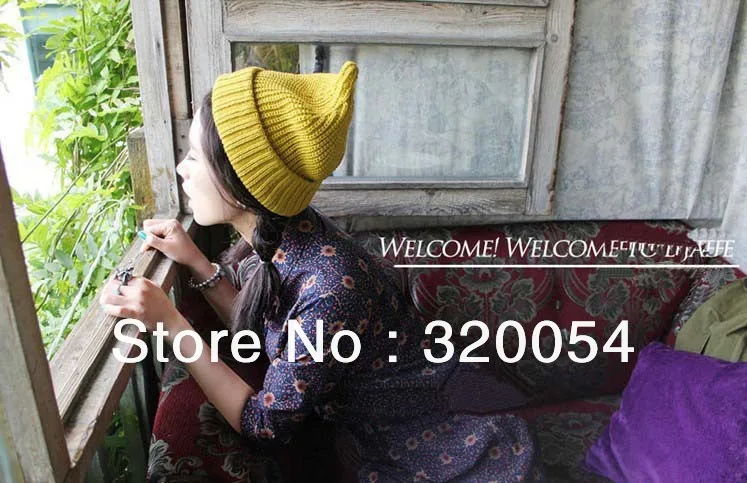 1 шт. однотонная Кепка с высоким верхом для отдыха на осень и зиму Модная вязаная