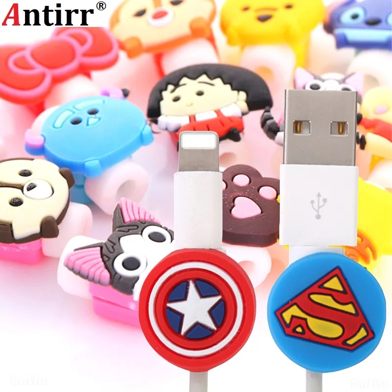 

Cartoon USB Charger Cable Winder Protective Case Earphone Cord Protection Sleeve Wire Cover Data line Protector For iphone plus