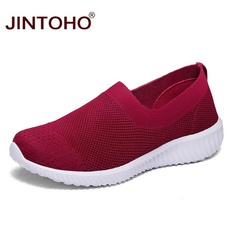 JINTOHO Женская дышащая повседневная обувь модные женские кроссовки Брендовая