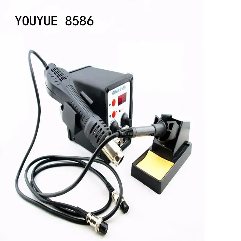 220 В/110 В 700 Вт паяльная станция YOUYUE 8586 2 в 1 SMD паяльная станция горячий воздушный пистолет+ электрическая железная паяльная станция с 3 насадками