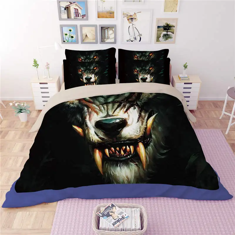 Яростное животное комплекты постельного белья с 3D принтом двуспальный комплект