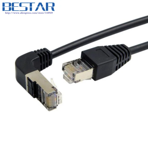 0 5 м 1 2 3 М Угловой вверх и вниз угловой Cat5e 8P8C STP Cat5 RJ45 Lan Ethernet сетевой патч корд для
