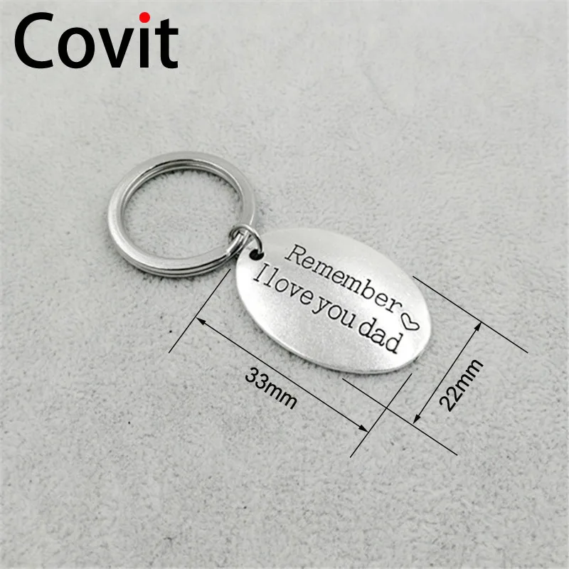 Remember i love you dad Metal Keychain Father's Day Gifts for Dad Car Key Rings | Украшения и аксессуары