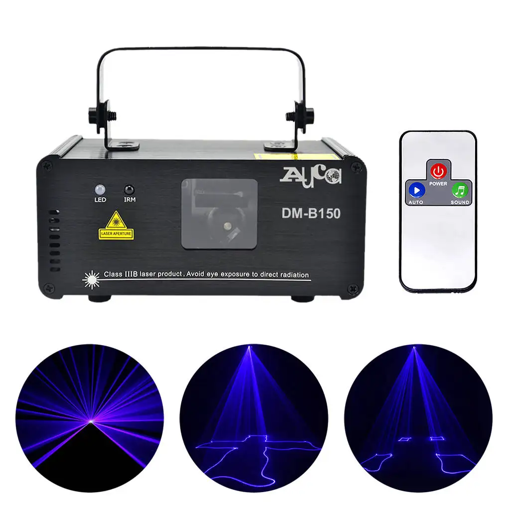 AUCD Мини Портативный 8 CH DMX 150 мВт синий лазерный сканер эффект сценические огни диско DJ вечерние шоу клуб светодиодный проектор Освещение DM-B150