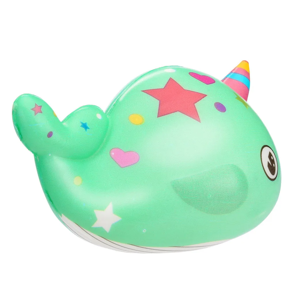 Радуга Нарвал игрушка-давилка Kawaii Нарвал медленно поднимающийся крем ароматизированные игрушки для снятия стресса подарки для детей A517