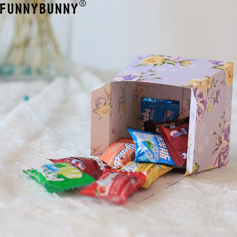 FUNNYBUNNY Горячая продажа цветочный принт дизайн Свадебная коробка