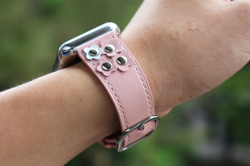 Urvoi классический букле ремешок для Apple Watch Series 1 2 3 мягкая натуральная кожа iwatch с