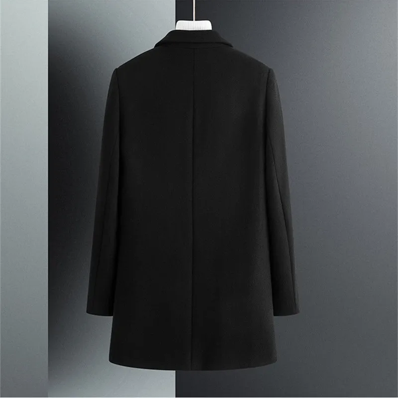Шерстяное мужское пальто 2020 повседневные зимние мужские модное шерстяное в