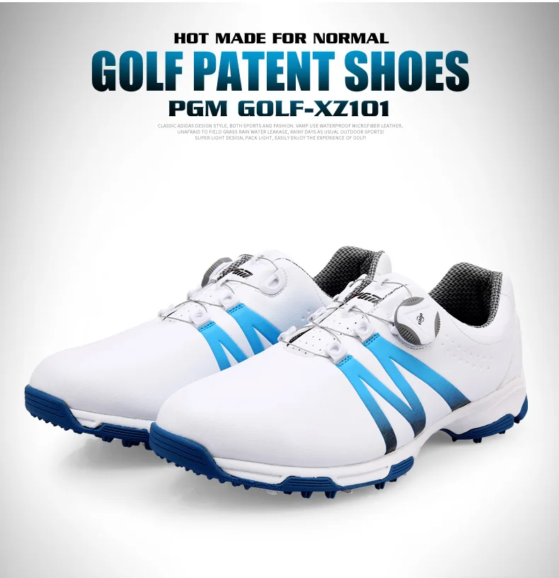 PGM tide shoes Обувь Для Гольфа Мужская водонепроницаемая обувь двойные патенты вращающиеся шнурки противоскользящие подошвы двойной патент XZ101