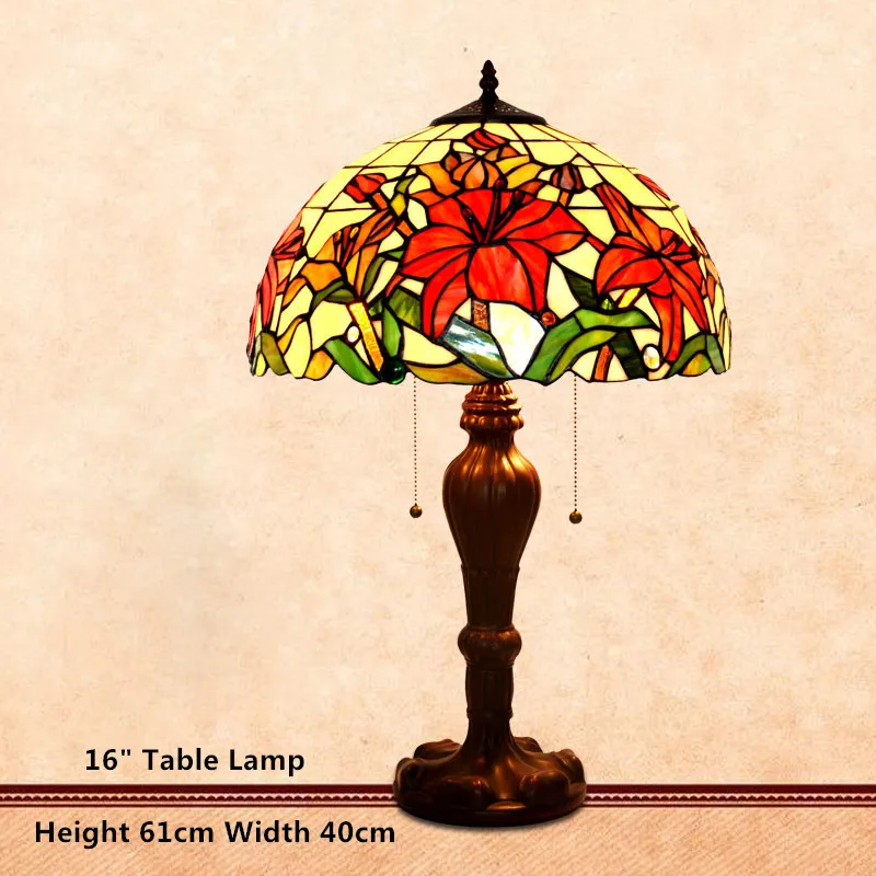 Фумат витражная настольная лампа европейский стиль прикроватная художественный