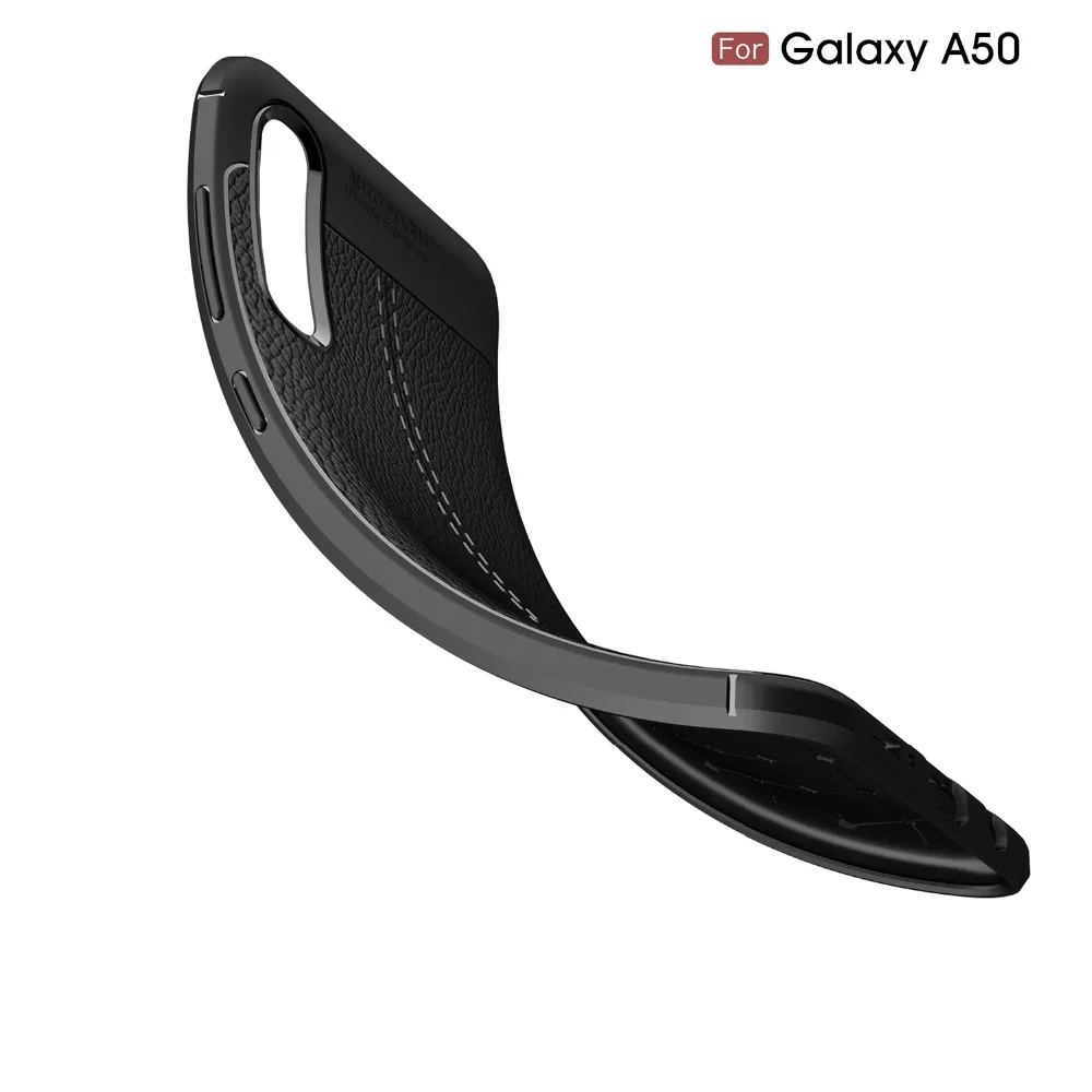 Для Samsung Galaxy A50 чехол личи шаблон Силиконовый ТПУ задняя крышка мягкий для