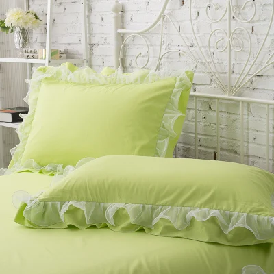 2 шт корейский стиль кружева Наволочка белый/синий/фиолетовый стандартная