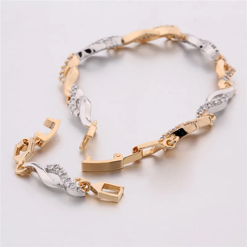 Женский браслет с цепочкой GULICX желтый золотистого цвета скрученный|bracelets for|chain