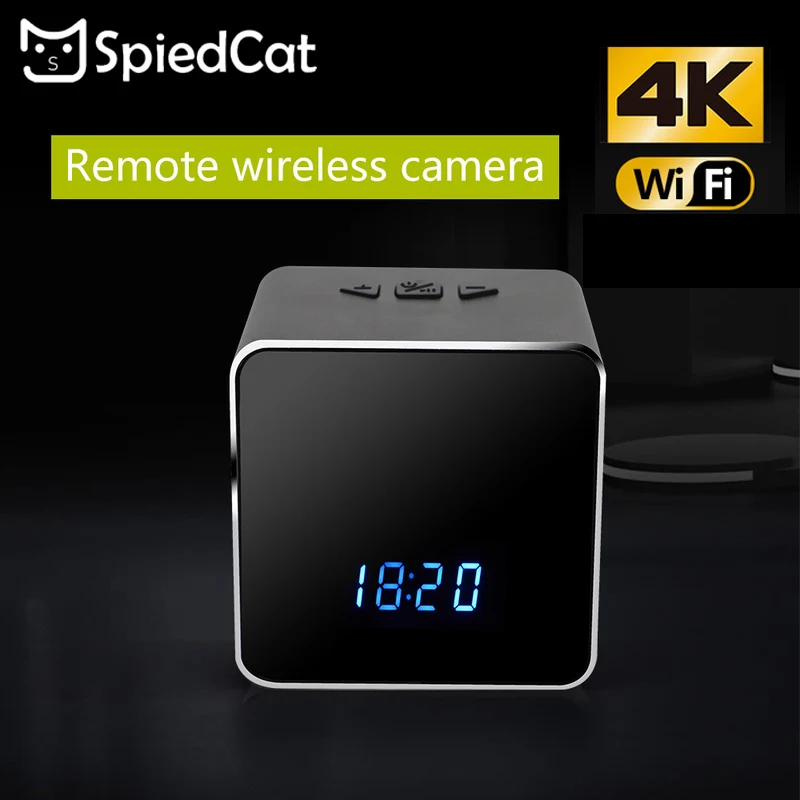 Wifi 4k видео HD безопасность ночного видения мини камера Скрытые часы Беспроводная