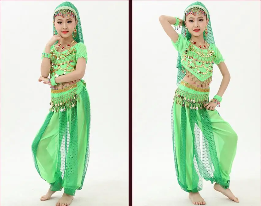 Новое поступление детская одежда для танца живота девочек костюм индийских